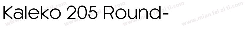 Kaleko 205 Round字体转换